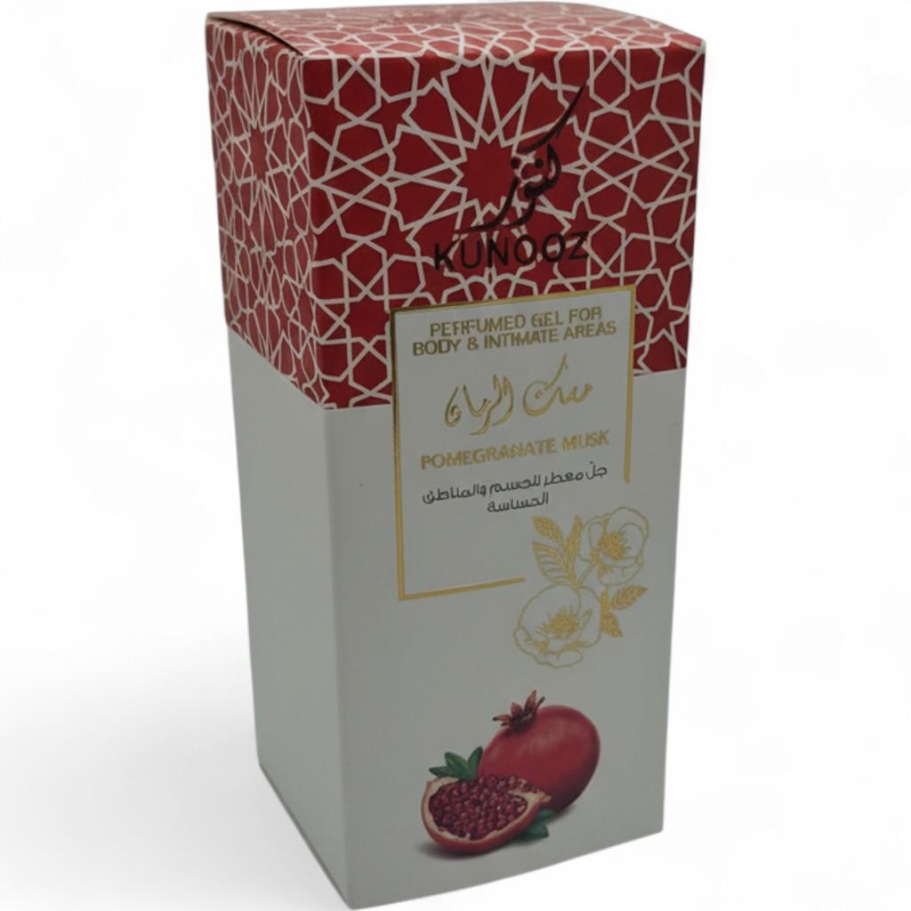 كنوز - جل معطر للجسم والمناطق الحساسة مسك الرمان 50 مل