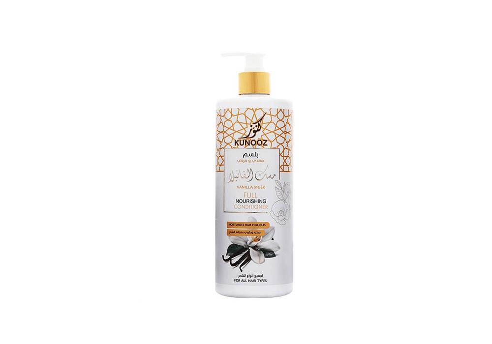 "KUNOOZE Conditioner Full Treatment 750ml - Vanilla Musk كنوز مسك الفانيلا بلسم مغذي متكامل 750 مل