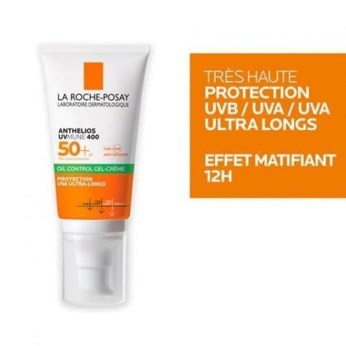 واقي شمس للبشرة الدهنيه انثيلوس كريم جل +SPF50 - لاروش بوزيه 50 مل